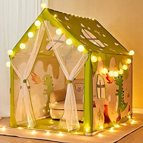 TTLOJ Dinosaur Castle Play Tent (Indoor/Outdoor Playhouse for Toddlers)